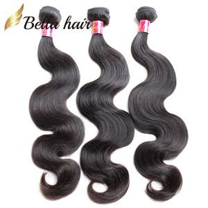 Bellahair Бразильские наращивания волос необработанные человеческие Virgin Pailweft Индийская малайзийская перуанская 3шт 3шт двойной уток на Распродаже