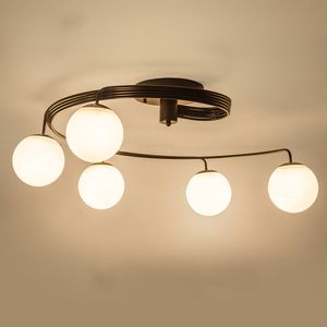 Sala da pranzo soffitto luce moderna piegatura a spirale vetro a spirale camera da letto dipinto dipinto soggiorno semplice lampadario