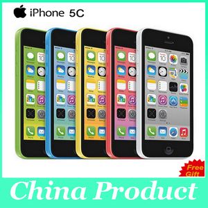 Orijinal Unlocked iPhone 5C Cep Telefonları 8 GB 16 GB 32 GB Çift Çekirdekli WCDMA + WiFi + GPS 8MP Kamera 4.0 