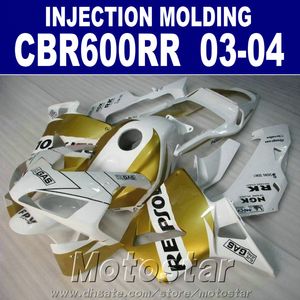 Låg! Injektionsgjutning Golden Set för Honda CBR 600RR Fairing 2003 2004 CBR600RR 03 04 Motorcykel Fairings YTSW