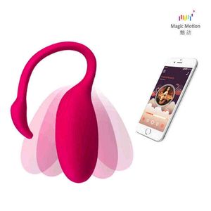 NXY Seks Vibratörler Sihirli Hareket Akıllı App Bluetooth Vibratör Oyunu Kadınlar Için Uzaktan Kumanda Flamingo Klitoris G-Spot Stimülatörü Vajina Masaj 1208