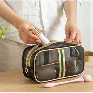 Stampa floreale Trucco impermeabile trasparente Trucco Borsa cosmetica Lavaggio da viaggio Borsa per spazzolino da denti Borsa da toilette Strumenti Borsa da viaggio di grande capacità