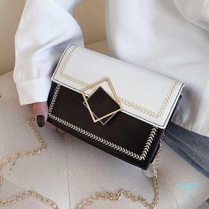 Sacos Pequenos Bolsa de Ombro Cadeia de Cadeia Crossbody Saco de Crossbody PU PU Maciário Maciço À Prova D 'Água Praça Bonitos