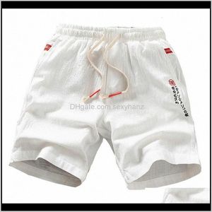 Clothing Apparel Drop Delivery 2021 Cotton Linen Mens Est Summer Casual Shorts Fashion Men Bermuda Beach Short Pants Chinese Style Joggers Ma