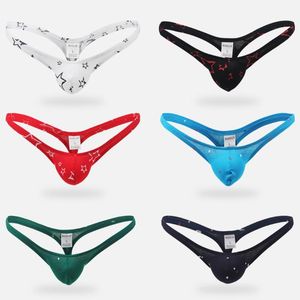Underpants Men's Underwear Low Waist T-back Ice Silk G-string Briefs Sexy Breathable Tangas Thong Lingerie Fashion Breathless Male