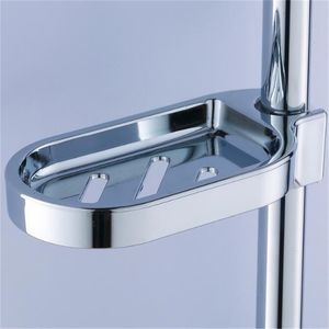 Badrum Tvålhållare Silver Dish Shower Rail Slide Plattor Justerbar Sprinkler Holder Box Senaste Style Original Status