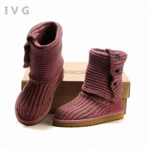 Womens Winter Boots Australia Classic Tall Woolen Snow Boot Warm Warm Warm Trans لمساعدة Wool IVG Size 36-41 أحذية المشي لمسافات طويلة للنساء من W0VY#