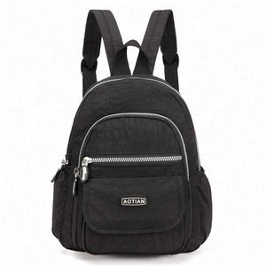 Mini Nylon Kobiety Plecaki Casual Lekki Silny Mały Pakunek Daypack Dla Dziewczyn Kolarstwo Wycieczki Kemping Podróże Outdoor 211026