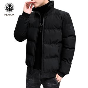 Ruelk Men's Cotton-Padded Jacket Winter Trend Tiger Head短いパッド入りメンズジャケット太いカジュアルダウンパッド入りジャケット男性211023