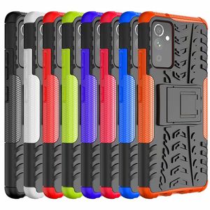 Tire Armor TPU+ PC With Kickstand Shockproof Cases for Samsung A82 S21FE A42 A12 A32 A52 A72 5G S21 PLUS