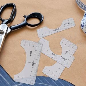 SEWING NOTIONS TOOLS 4PCS T-Shirt Ruler Guide -Vinyl Alignment - Design on