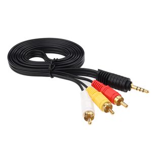 1,5 M 3,5 mm Plugue para cabos 3RCA Adaptador 3,5 para RCA Macho Áudio Vídeo Cabo AV Cabo de fio