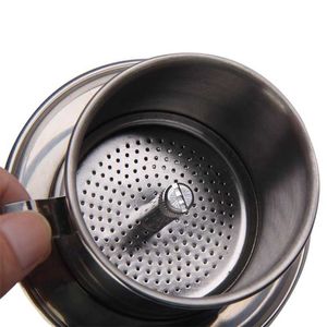 Vietnam Style Coffee Filter Mug Cup Jug Stainless Steel Metal Vietnamese Drip Maker Strainer Cool Perfect 211008