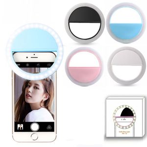 Factory Direct Ship Charging LED Flash Beauty Fill Selfie Lamp Lighting Camera Photography Rechargeable Ring Light For Smart Mobile Phones