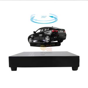 360 graders roterande magnetisk display Base Floating Show Shelf Platform LED Light Holder Mount Panel Display Base Shelf Bracket 210727