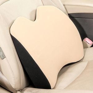 Almofadas de assento Almofada de carro universal travesseiro lombar cadeira de escritório traseiro alívio da dor de alívio de memória de espuma de espuma de suporte automático Massagem