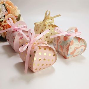 Presentförpackning 20 st papper godislåda julbröllop gynnar baby shower väska för gåvor födelsedagsfest choklad behandla söta lådor b