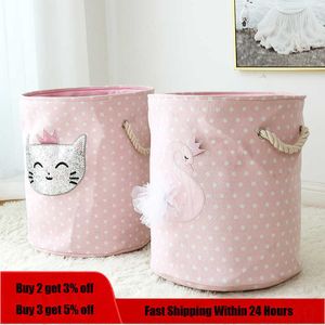 Foldable Laundry Basket for Dirty Clothes kids baby Toys canvas wasmand large storage hamper Home Organizer 210609