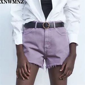 Hög midja denim shorts sommar rippad tofs koreanska streetwear sexiga korta jeans cowboy stil kvalitet 210520