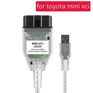 OBD2 Scanner V14 Mini VCI gränssnitt Skanningsverktyg för TOYOTA TIS TECHSTREAM FT232RL Chip J2534 OBD Diagnostisk kabel