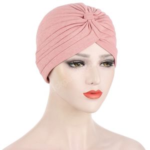 Indian Hat Muslim Wrap Crinkle Hidżab Czapki Plain Kobiety Modne Islamski Szalik Hidżab Podnośnik Wewnętrzna Czapka