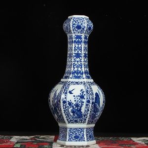 Wholesale antique and modern resale online - Vases Jingdezhen Porcelain Classical Modern Chinese Style European Flat Vase Ceramic Blue And White Antique