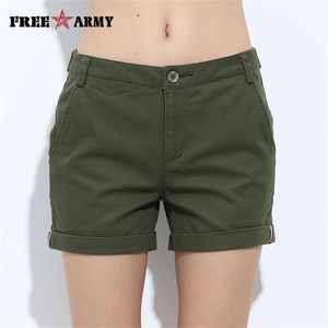 FREEARMY Mini Damen Sexy Kurze Shorts Sommer Slim Casual Mädchen Militär Baumwolle 4 Farben Plus Größe Weiblich 210714