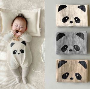 SpringFashion New Style Neugeborenen Jungen Mädchen Cartoon Panda Muster Wrap Weich Anti-Kick Baby Schlafsack 210413