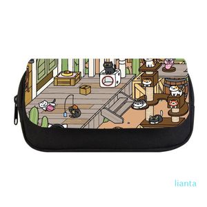 Kosmetiktaschen Fällen Spiel Neko Atsume Bleistiftbeutel Frauen Make-up Kind Jungen Mädchen Fall Student Doppelreißverschluss Handtasche Geldbörse