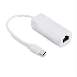 Type C USB Ethernet Adaptörü 10/100Mbps Ağ Kartı RJ45 MacBook için Tip-C USB LAN Windows Kablolu İnternet Kablosu