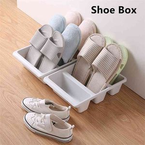 الإبداعية تستقيم الأحذية تخزين مربع متعددة الوظائف المنزلية غرفة المعيشة الحذاء الرف العمودي تخزين الحذاء حامل البيج / الأبيض 210811
