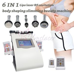 6 IN 1 Ultrasonic Cavitation RF Body Slimming Machine LLLT Diode Lipo Laser Cellulite Removal Fat Burn Salon Beauty Equipment