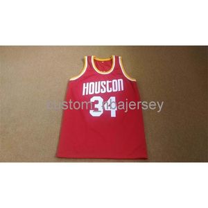 Hakeem Olajuwon Away Classics Basketball Jersey Nome personalizzato qualsiasi numero