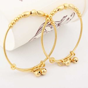 New Arrival Gold Color Baby Bracelets & Bangles Jewelry Girls and Boys Birthday Gift Q0717