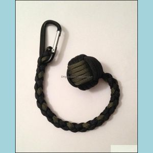 Key Rings Jewelry Monkey Fist Keychain 1" Steel Ball Self Defense ,550 Paracord Handcrafted In China! Drop Delivery 2021 Pv6Bq