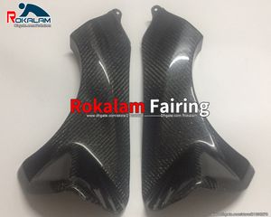 2 painéis de fibra de carbono para painel de admissão, carenagens para kawasaki ninja ZX-6R 2007 2008 zx6r, tampa frontal superior de entrada de ar, peças de motocicleta