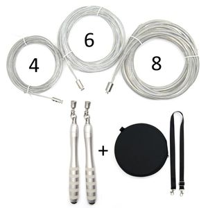 Salto cordas Crossrope corda função semelhante sistema de fechadura rápida pulando 3x 4mm 6mm 8mm tpu cabo de aço conjunto com caso de eva