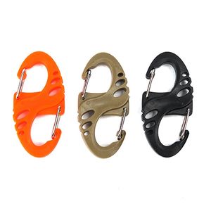 10Pcs/Lot S Type Backpack Clasps Climbing Carabiners EDC Keychain Camping Bottle Hooks Paracord Tactical Survival Gear Wholesale 551 Z2