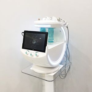 7 Hydra Yüz Hidro Dermabrazyon Makinesi Yüz Peeling Ultrasonik Cilt Srubber Su Sprey Oksijen Jet Peel Cilt Bakımı Mikrodermabrazyon Akıllı Buz Mavisi