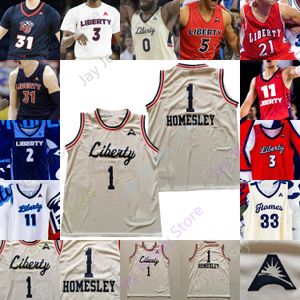 Liberty Flames NCAA Basketball Jerseys - Autentyczny sprzęt drużynowy z udziałem Dariusa McGhee, Kyle jeździł więcej