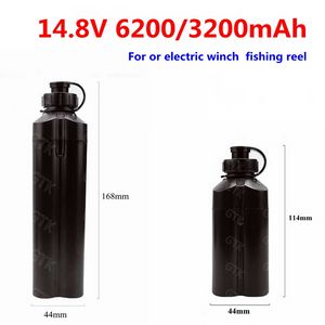 GTK 14.8V 12V 6200mAh 3200mAh 6.2Ah 3.2Ah Lithium ion 3.7V battery pack with bms for electric winch fishing reel+1A Charger
