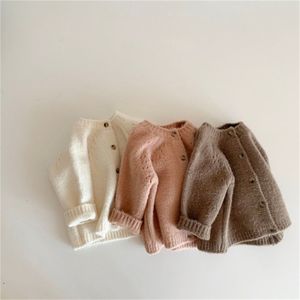 Baby Sweaters Autumn Winter Cardigan Coat Girls Woolen Kids Infant Knitwear Toddler Boys 211106