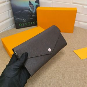 Projektant Mężczyźni i Kobiety Portfele Portfele Skórzane Luksusowe Long Pack Card Wnętrze Klasyczna Moda Hand-Held Match Box