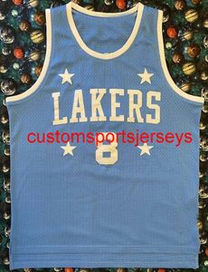 Mens Women Youth #8 Basketball Jersey light blue Embroidery add any name number