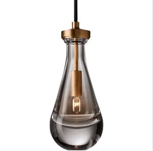 Moderne und einfache Kupferglas Kronleuchter Licht Luxus Esszimmer Lampe Bar Schlafzimmer Nacht Einzelkopf