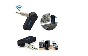 ユニバーサル 3.5 ミリメートル Bluetooth カーキット A2DP ワイヤレス FM トランスミッター AUX オーディオ音楽レシーバーアダプターハンズフリー電話用マイク付き MP3