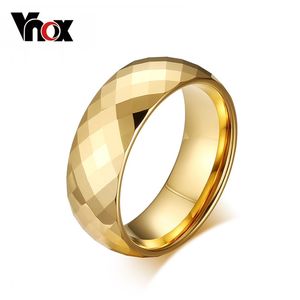 Vnox Men Ring Tungsten Jewelry Colore oro Nome personalizzato Regalo di nozze Formato USA 7 8 9 10 11 12 13 211217