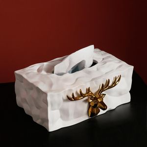 Tissue Boxes & Napkins Desktop Golden Elk Paper Toilet Dining Table Napkin Holder Nordic Modern Boite A Mouchoirs Home Decoration DL60ZH