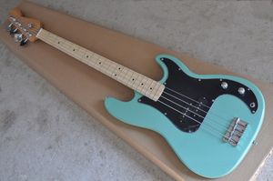 Guitarra baixo do Baixo do corpo verde de 4 cordas com pickguard preto, hardware do cromo, maple fretboard, pode ser personalizado.