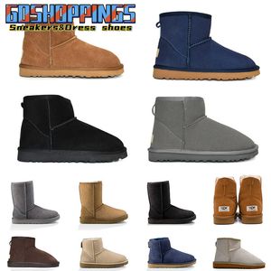 Kobiety Buty Śnieżne Winter Boot Classic Mini Koszulki Krótkie Damskie Dziewczyny Damskie Botki Khaki Triple Black Chestnut Granatowy Blue Beige Cieple